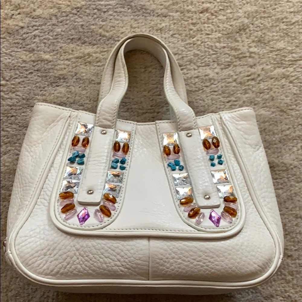 Cole Haan white leather bag